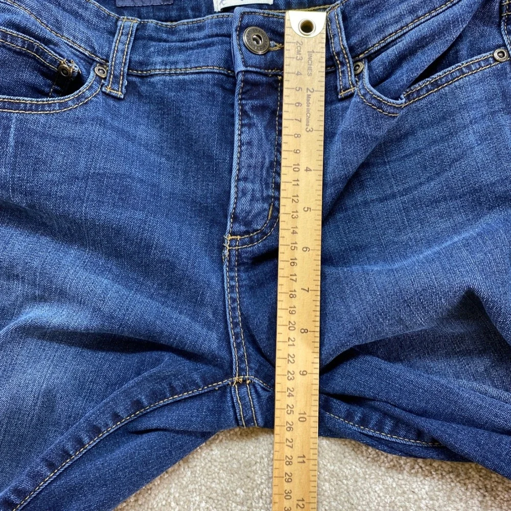 St. John's Bay Bootcut Jeans Womens 6P Blue Excellent Stretch Dark Wash Petite‎